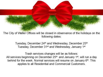 Christmas and New Years Closure Sign