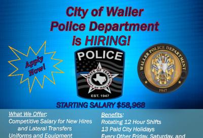 City of Waller Police Department Flyer